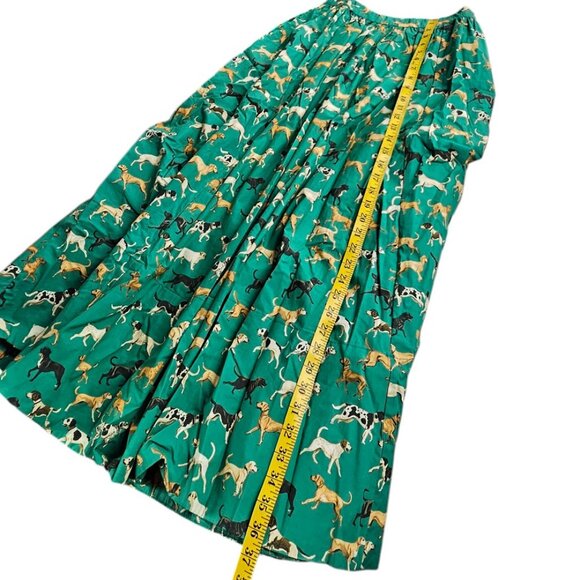 Anthropologie Maeve The Jacie Poplin Printed Maxi Skirt, Dog Pattern, Cotton, S - Picture 5 of 8